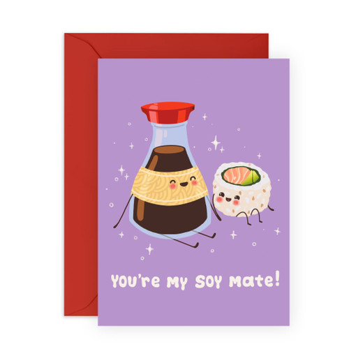 CENTRAL 23 Anniversary Card For Wife - You're My Soy Mate - Wedding Anniversary Card For Husband - Valentines Day Cards For Boyfriend Girlfriend Partner - Comes With Fun Stickers CENTRAL 23 Anniversary Card For Wife - You're My Soy Mate - Wedding Anniversary Card For Husband - Valentines Day Cards For Boyfriend Girlfriend Partner - Comes With Fun Stickers