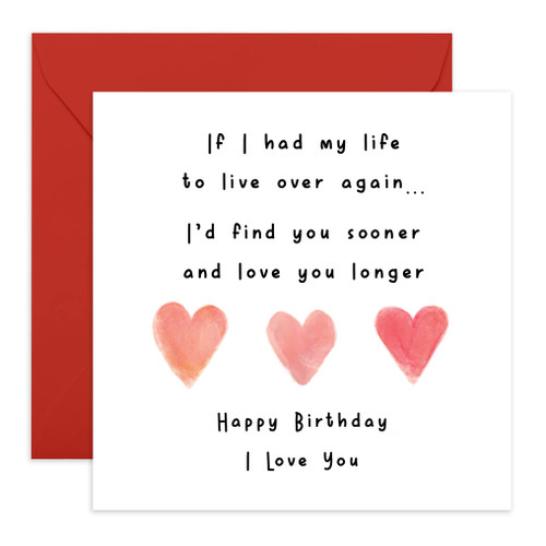 CENTRAL 23 Birthday Cards For Husband - Boyfriend Birthday Card - ' I Love You Longer' - I Love You Gifts For Him Or Her - Sweet Birthday Cards For Wife Girlfriend Partner - Comes With Fun Stickers