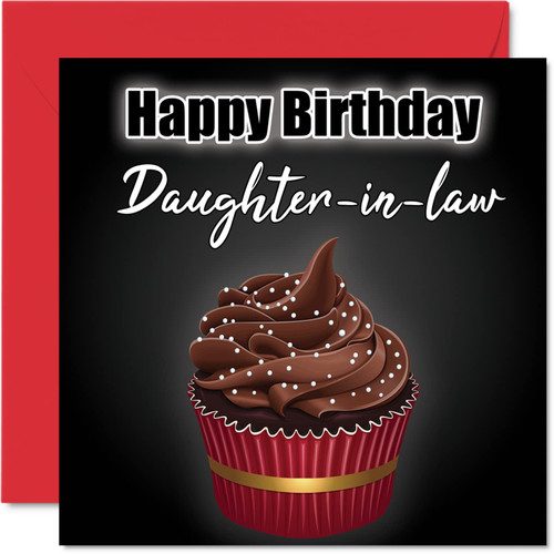 Stylish Birthday Cards for Daughter in law - Birthday Cupcake - Fun Happy Birthday Card for Daughter in law from in laws, Daughter in law Birthday Gifts, 5.7 x 5.7 Inch Birthday Greeting Cards Gift Stylish Birthday Cards for Daughter in law - Birthday Cupcake - Fun Happy Birthday Card for Daughter in law from in laws, Daughter in law Birthday Gifts, 5.7 x 5.7 Inch Birthday Greeting Cards Gift