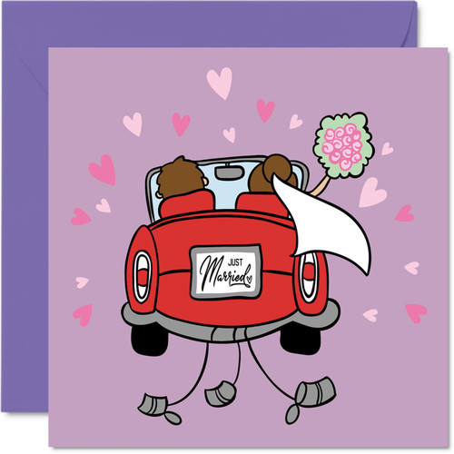 Stuff4 Wedding Cards for Bride Groom - Just Married - Happy Wedding Day Cards Congratulations, Congrats Well Done Mr & Mrs Card, 5.7 x 5.7 Inch Marriage Wedding Greeting Cards for Couples Stuff4 Wedding Cards for Bride Groom - Just Married - Happy Wedding Day Cards Congratulations, Congrats Well Done Mr & Mrs Card, 5.7 x 5.7 Inch Marriage Wedding Greeting Cards for Couples