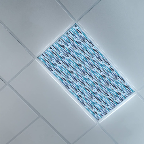Fluorescent Light Covers for Classroom Office-Fish Pattern-Light Filters Ceiling LED Ceiling Light Covers-2ft x 4ft Drop Ceiling Fluorescent Decorative,Multicolor