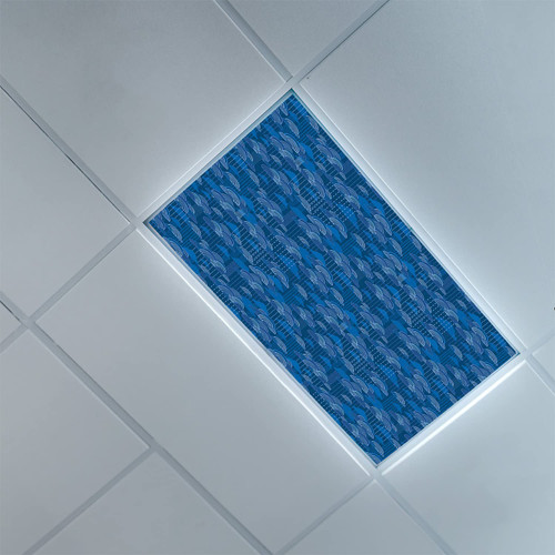 Fluorescent Light Covers for Ceiling Light Diffuser Panels-Clouds Pattern-Light Filters Ceiling LED Ceiling Light Covers-2ft x 4ft Drop Ceiling Fluorescent Decorative,Blue