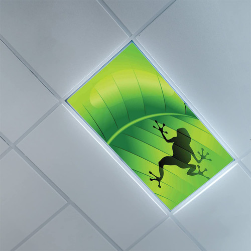 Fluorescent Light Covers for Classroom Office-Animal Pattern-Light Filters Ceiling LED Ceiling Light Covers-2ft x 4ft Drop Ceiling Fluorescent Decorative,Green