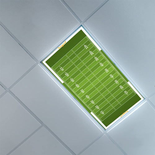 Fluorescent Light Covers for Ceiling Light Diffuser Panels-Football Pattern-Light Filters Ceiling LED Ceiling Light Covers-2ft x 4ft Drop Ceiling Fluorescent Decorative,Green White