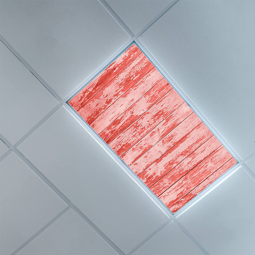 Fluorescent Light Covers for Classroom Office-Coral Pattern-Light Filters Ceiling LED Ceiling Light Covers-2ft x 4ft Drop Ceiling Fluorescent Decorative,Blush and Coral