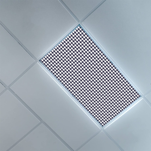 Lorougei Fluorescent Light Covers for Ceiling Light Diffuser Panels-Wave Pattern-Light Filters Ceiling LED Ceiling Light Covers-2ft x 4ft Drop Ceiling Fluorescent Decorative,Dark Purple Grey White