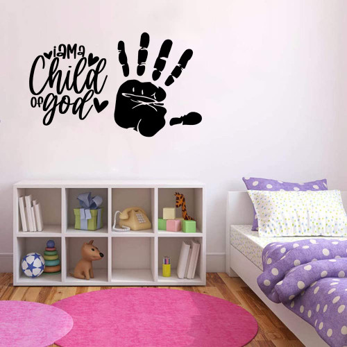 I Am A Child of God Religious Spiritual Faith Wall Decals Christianity Inspirational Words Bible Decorative Stickers,15.7x26 Inches I Am A Child of God Religious Spiritual Faith Wall Decals Christianity Inspirational Words Bible Decorative Stickers,15.7x26 Inches