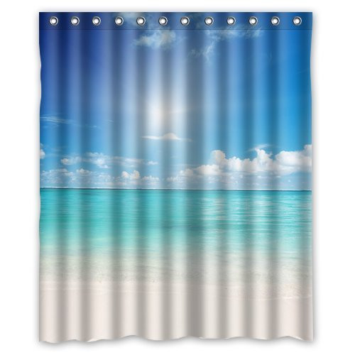 FMSHPON Tropical Beach WaterProof Polyester Fabric Shower Curtain 60 x 72 Inches FMSHPON Tropical Beach WaterProof Polyester Fabric Shower Curtain 60 x 72 Inches