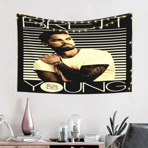 Brett Music Young Singer Tapestry Art Wall Hanging Aesthetic Tapestries For Bedroom Classroom Living Room Dorm 60x40inch