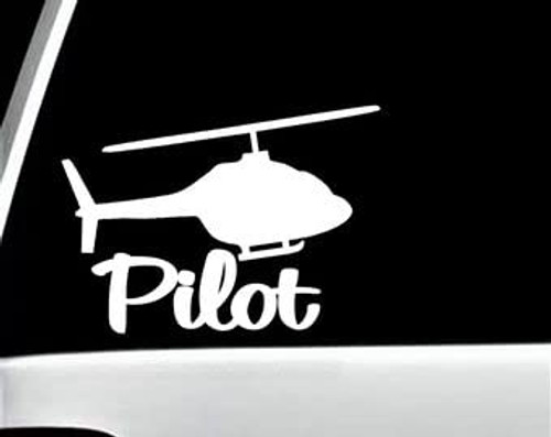 Helicopter Pilot Decal Sticker for Car Window, Cute Waterproof Aesthetic Vinyl Stickers for Water Bottles Laptop Computer Skateboard