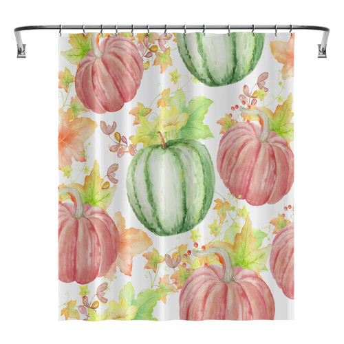 YUYASM Fall Shower Curtain Fabric Watercolor Pumpkin Autumn Harvest Thanksgiving Farmhouse Country Decor Bathroom Bath Curtains with Plastic Hooks 70x70 Inch YUYASM Fall Shower Curtain Fabric Watercolor Pumpkin Autumn Harvest Thanksgiving Farmhouse Country Decor Bathroom Bath Curtains with Plastic Hooks 70x70 Inch