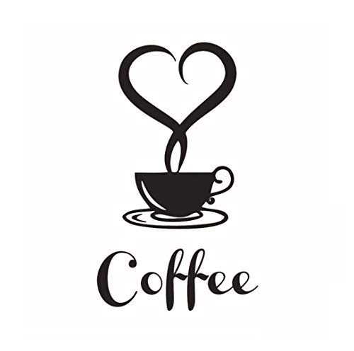 Creatiee Coffee Tea Cup Art Wall Decal Sticker, Removable DIY Vinyl Mug Decal Wallpaper for Kitchen Home School Office Shop Cafe Pub Restaurant Hotel Wall Decor - Dress up Your Style (4.7'' x 7.9'')