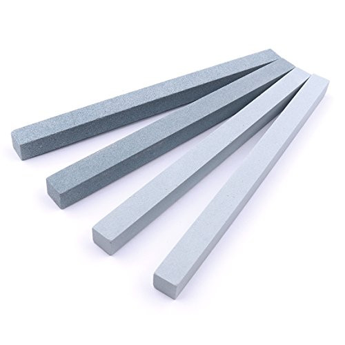 Sharpening Whetstone Set - CHEERBRIGHT 4pcs Green Silicon Carbide Stone Set/Chisel Sharpening Stone Kit - 180# 240# 320#