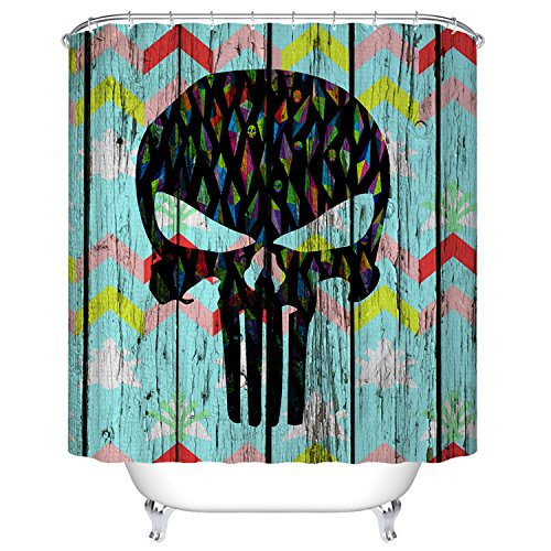 BEEBEE Human Skull Bone Shower Curtain Bathroom Shower Curtain Set Hooks Bathroom Accessories Polyester Fabric 72 x 72 INCHES BEEBEE Human Skull Bone Shower Curtain Bathroom Shower Curtain Set Hooks Bathroom Accessories Polyester Fabric 72 x 72 INCHES