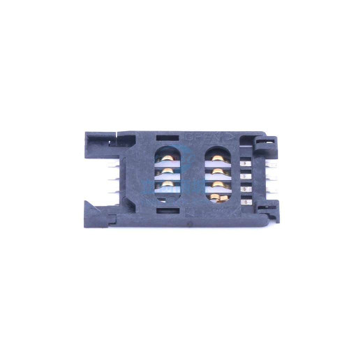 2 Pcs 6+2 with CD Full Plastic flip SIM Card Holder SIM Card Connector SMD Card Holder SIM-107B-ARP8