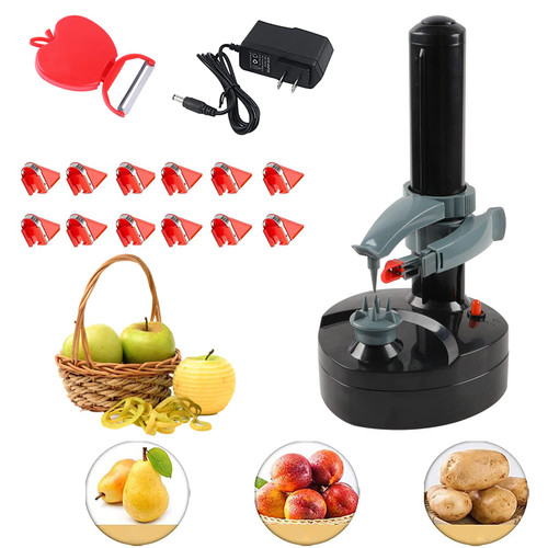 Electric Rotato Peeler with 13 Replacement Blades Kitchen Automatic Rotating Peeling Tool for Fruit & Vegetable Electric Rotato Peeler with 13 Replacement Blades Kitchen Automatic Rotating Peeling Tool for Fruit & Vegetable