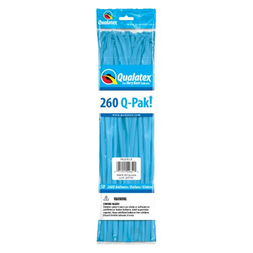 Qualatex Latex Balloons 54651-Q Q-pak Pale Blue, 260Q