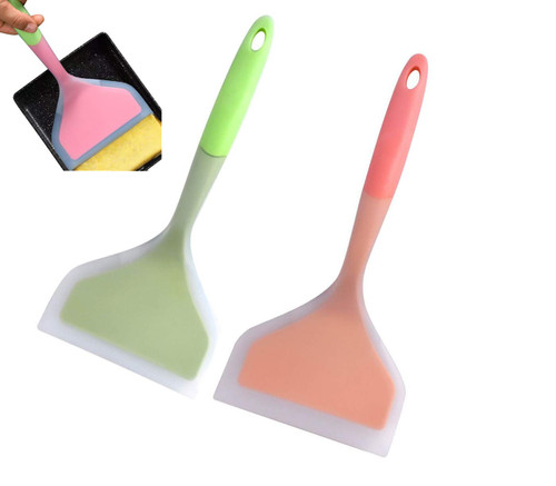 BULUSHI Silicone Pancakes Shovel Wide Spatula Turner Nonstick Fried Shovel Fish Spatula Silicone Wide Flexible Turner for Nonstick Cookware Egg Cookie Omelette 2 Pieces (Green, Orange) BULUSHI Silicone Pancakes Shovel Wide Spatula Turner Nonstick Fried Shovel Fish Spatula Silicone Wide Flexible Turner for Nonstick Cookware Egg Cookie Omelette 2 Pieces (Green, Orange)