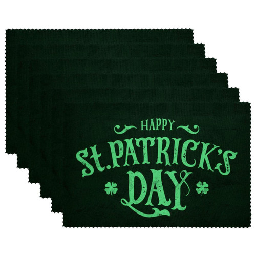 Placemat, Non-Slip Insulation Placemat, Washable Table Mats Set, Happy St. Patrick's Day Placemat, Non-Slip Insulation Placemat, Washable Table Mats Set, Happy St. Patrick's Day