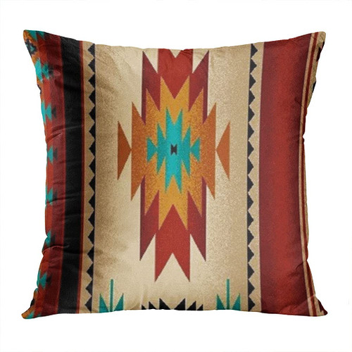 Gygarden Plush Square Tribal Fabric Print Brown Hue Hidden Zipper Home Sofa Decorative Throw Pillow Cover Cushion Case 20x20 Inch Design Printed Pillowcase