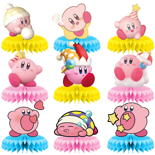 9Pcs Birthday Party Favors Supplies, Honeycomb Centerpieces Table Decorations, Cute Anime Party Decorations, 3D Double Side Honeycomb Cake Topper Decorations 9Pcs Birthday Party Favors Supplies, Honeycomb Centerpieces Table Decorations, Cute Anime Party Decorations, 3D Double Side Honeycomb Cake Topper Decorations