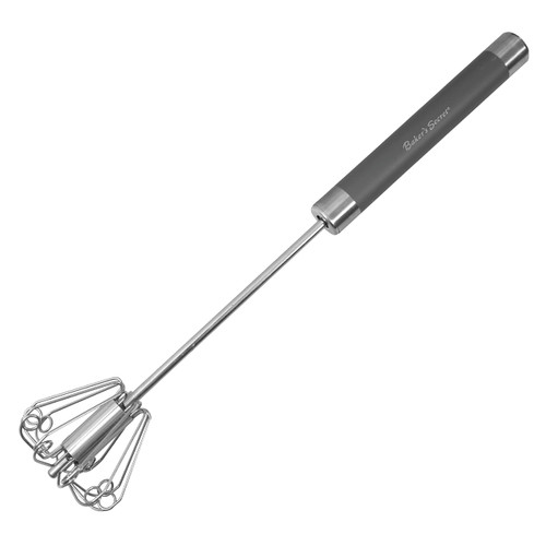 Baker's Secret 12" Stainless Steel Whisk, for Baking Cooking, Balloon Whisk , Kitchen Essentials - Silver