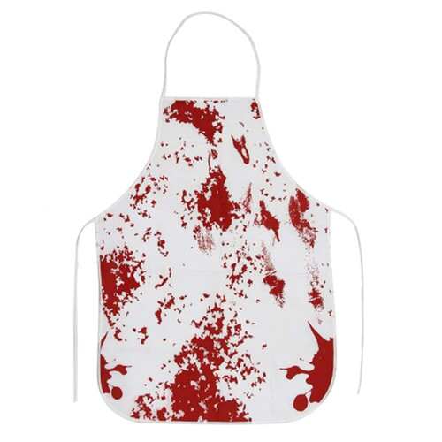 Halloween Bloody Apron Scary Blood Splattered Printed Aprons Murder Butcher Unisex Novelty Bib for Horror BBQ Cooking Baking Gardening Party Decoration Prank Props Cosplay Costume Kitchen Gift 1 Pack