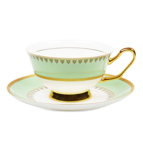 HSHKONG Bone China Coffee Cup Creative Teacup Set and Saucer Family Party Afternoon Tea Teacup Porcelain