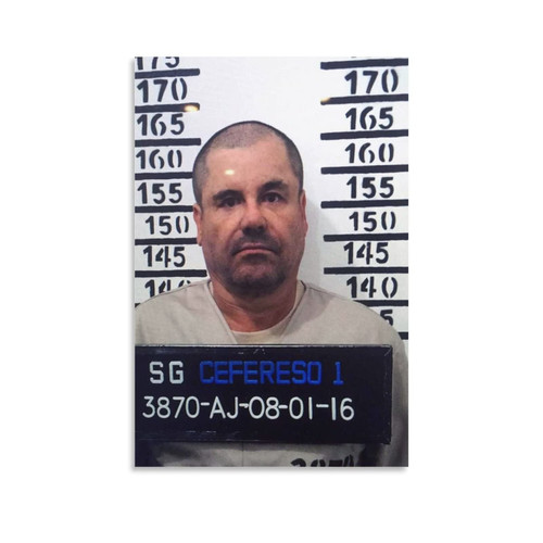 EL Chapo Guzman Narco Arrested Photo Poster Mugshot Wall Decoration Posters & Prints Wallpaper Bedroom Decoration Wall Art 12x18inch(30x45cm)