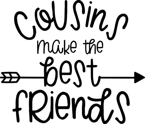 Cousins Make The Best Friends Arrow Love Family Wall Decals for Walls Peel and Stick Wall Art murals Black Medium 18 Inch Cousins Make The Best Friends Arrow Love Family Wall Decals for Walls Peel and Stick Wall Art murals Black Medium 18 Inch
