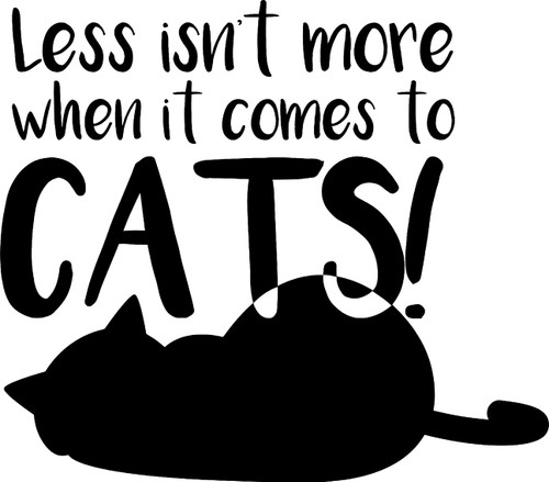 Less Isnt More When It Comes to Cats Wall Decals for Walls Peel and Stick Wall Art murals Black Small 8 Inch