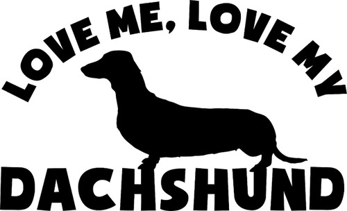 Love Me, Love My Dachshund Dog Cute Duo Funny Wall Decals for Walls Peel and Stick Wall Art murals Black Small 8 Inch Love Me, Love My Dachshund Dog Cute Duo Funny Wall Decals for Walls Peel and Stick Wall Art murals Black Small 8 Inch