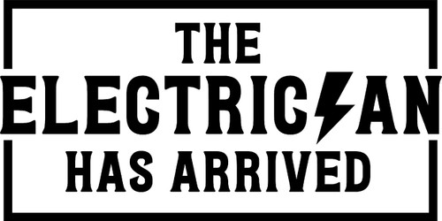 The Electrician Has Arrived Funny Occupation Job Bolt Fix Wall Decals for Walls Peel and Stick Wall Art murals Black Small 8 Inch The Electrician Has Arrived Funny Occupation Job Bolt Fix Wall Decals for Walls Peel and Stick Wall Art murals Black Small 8 Inch