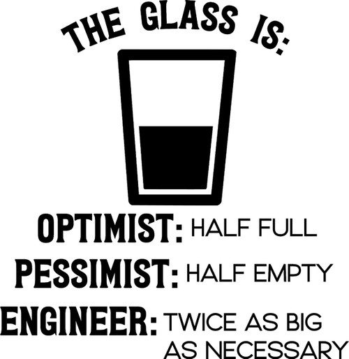 The Glass is Optimist Pessimist Engineer Funny Occupation Job Wall Decals for Walls Peel and Stick Wall Art murals Black Small 8 Inch The Glass is Optimist Pessimist Engineer Funny Occupation Job Wall Decals for Walls Peel and Stick Wall Art murals Black Small 8 Inch