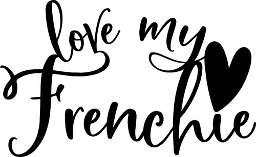 Love My Frenchie Heart Dog Wall Decals for Walls Peel and Stick Wall Art murals Black Small 8 Inch Love My Frenchie Heart Dog Wall Decals for Walls Peel and Stick Wall Art murals Black Small 8 Inch