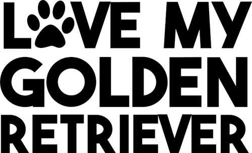 Love My Golden Retriever Paw Print Animals Dogs Wall Decals for Walls Peel and Stick Wall Art murals Black Small 8 Inch Love My Golden Retriever Paw Print Animals Dogs Wall Decals for Walls Peel and Stick Wall Art murals Black Small 8 Inch