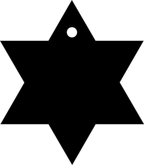 Star of David with Hole Jewish Judaism Faith Wall Decals for Walls Peel and Stick Wall Art murals Black Medium 18 Inch