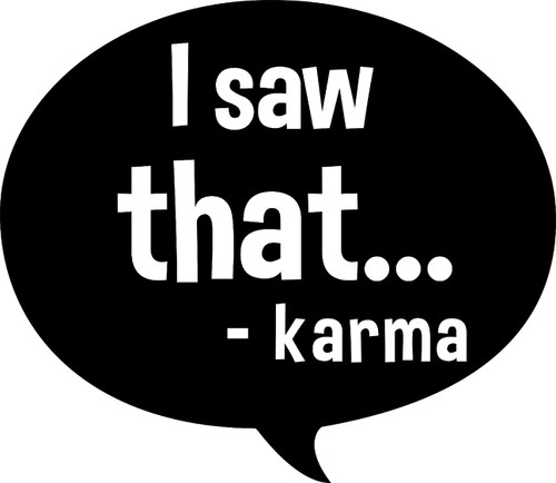 I Saw That Karma Buddhism Hinduism Wall Decals for Walls Peel and Stick Wall Art murals Black Small 8 Inch