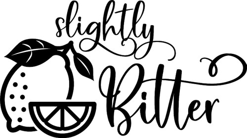 Slightly Bitter Lemons Funny Humor Fruit Wall Decals for Walls Peel and Stick Wall Art murals Black Medium 18 Inch