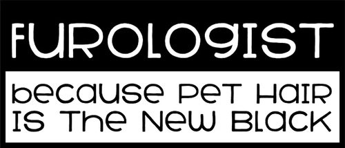 Furologist Because Pet Hair is The New Funny Pet Groomer Wall Decals for Walls Peel and Stick Wall Art murals Black Medium 18 Inch