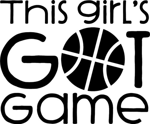 This Girls Got Game Basketball Funny Sports Team Player Wall Decals for Walls Peel and Stick Wall Art murals Black Small 8 Inch This Girls Got Game Basketball Funny Sports Team Player Wall Decals for Walls Peel and Stick Wall Art murals Black Small 8 Inch