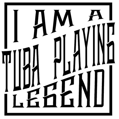 I Am A Tuba Playing Legend Fancy Square Funny Music Instrument Wall Decals for Walls Peel and Stick Wall Art murals Black Small 8 Inch I Am A Tuba Playing Legend Fancy Square Funny Music Instrument Wall Decals for Walls Peel and Stick Wall Art murals Black Small 8 Inch