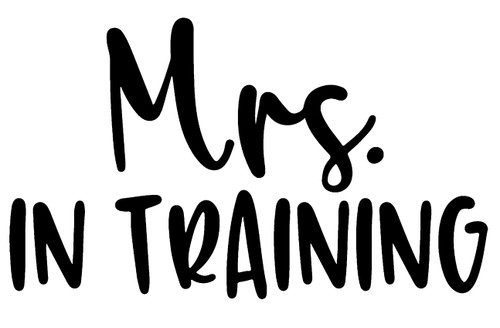 Mrs. in Training Wedding Engaged Marriage Love Couple Fitness l Wall Decals for Walls Peel and Stick Wall Art murals Black Medium 18 Inch