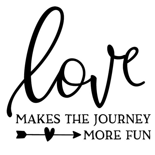 Love Makes The Journey More Fun Heart Arrow Couple Relationship Wall Decals for Walls Peel and Stick Wall Art murals Black Medium 18 Inch Love Makes The Journey More Fun Heart Arrow Couple Relationship Wall Decals for Walls Peel and Stick Wall Art murals Black Medium 18 Inch