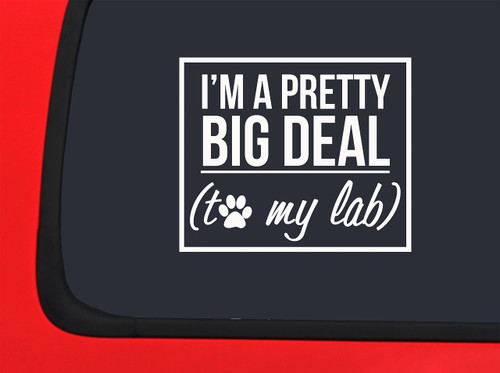 Car Sticker Dog Shirt Lab Dog Paw Print Love Car Window Decal Sticker White 7 Inch