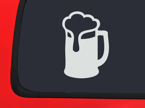 Car Sticker Beer Mug Foam Drinking Alcohol Bar Hangout Chill Relax Weekend Car Window Decal Sticker White 7 Inch