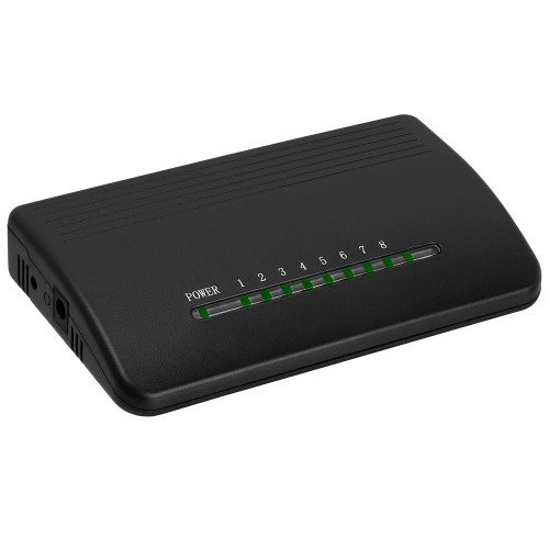 8-Port 10/100 Mbps Fast Ethernet Network Switch RJ45 Ethernet Hub, Plug-and-Play, Fanless Quiet Design, 1 Pack