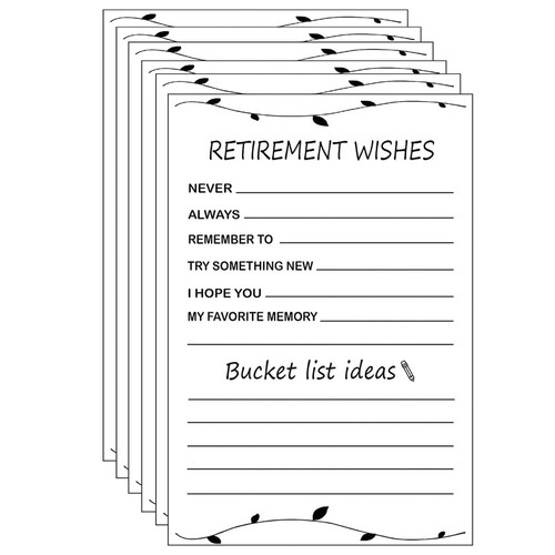 Advice and Wishes Cards|Retirement Party Advice and Wishes Cards 4x6inch - Pack of 50