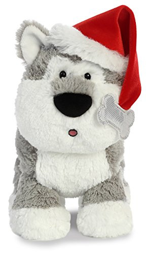 Aurora World  12" Husky with Sound, Grey, White, Red
