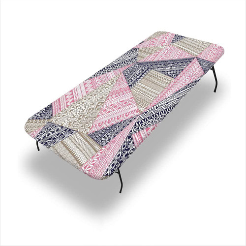 GBYAGCS Boho Tablecloth for Folding Table, Bohemia Style Texture, Suitable for Rectangular Table Home Interior, 30"x 96" Table Cover for 8ft Folding Table